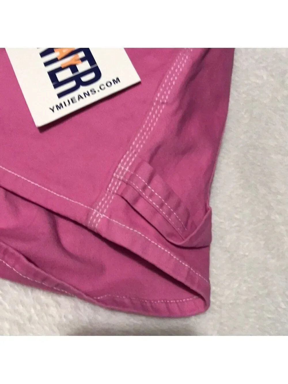 YMI Pink Women's Mid-Rise CARPENTER Cotton Shorts Sz 7/28